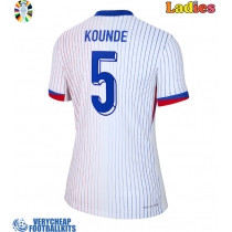 France Jules Kounde #5 Replica Away Shirt Ladies Euro 2024 Short Sleeve